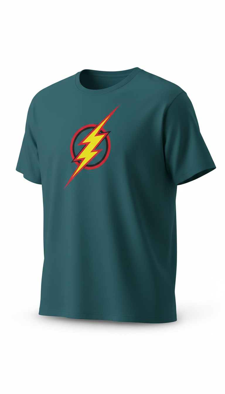 Teal Flash Signature graphic tee