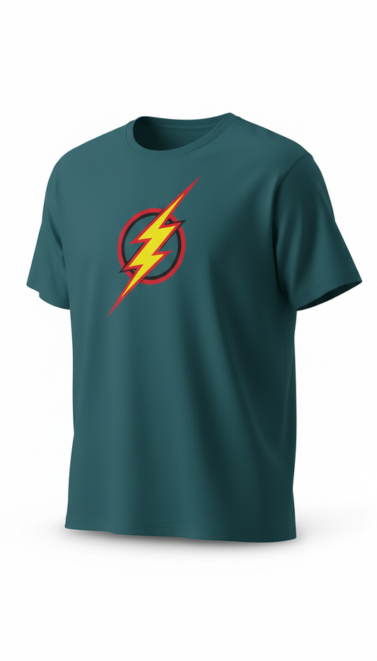 Teal Flash Signature graphic tee